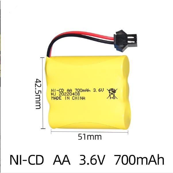 Pin 3.6v 700mah Ni Cd Pin sạc đồ chơi điều khiển tốt giá sỉ