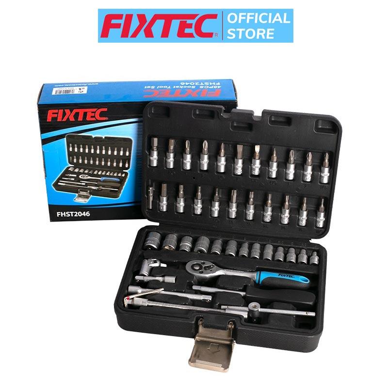 Bộ Dụng Cụ sửa chữa đa năng cao cấp Fixtec FHST2046, cờ lê ratchet mở Bu Lông Ốc Víta 46 Chi Tiết, chất liệu hợp kim