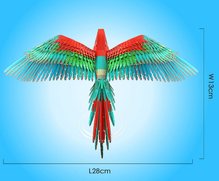 Mô hình thép 3D tự ráp Scarlet Macaw