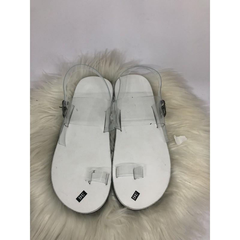 dép sandal nữ ( đế đen quai trong suốt ) size từ 35 nữ đến 39 nữ size ib chọn thêm