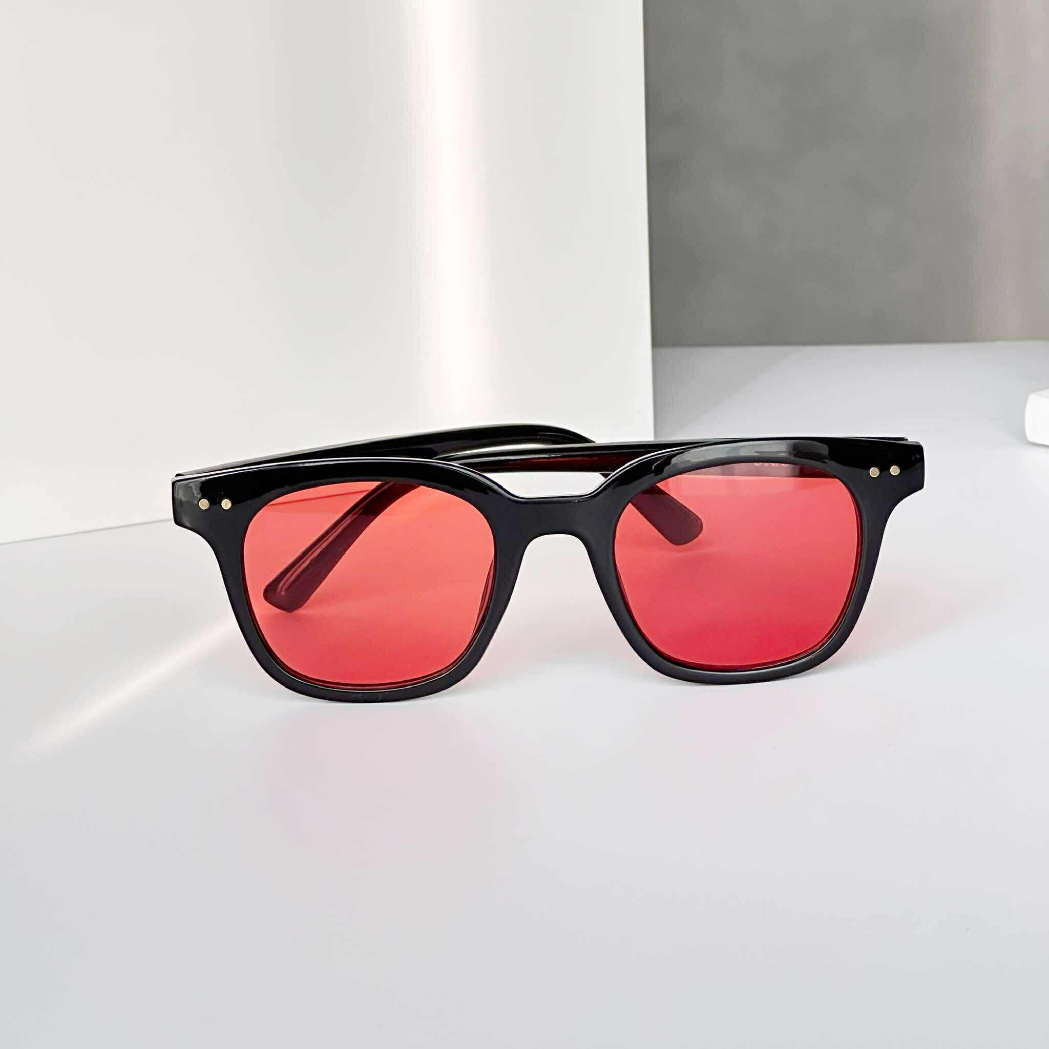 Kính râm unisex dáng vuông basic gọng nhựa nhiều màu