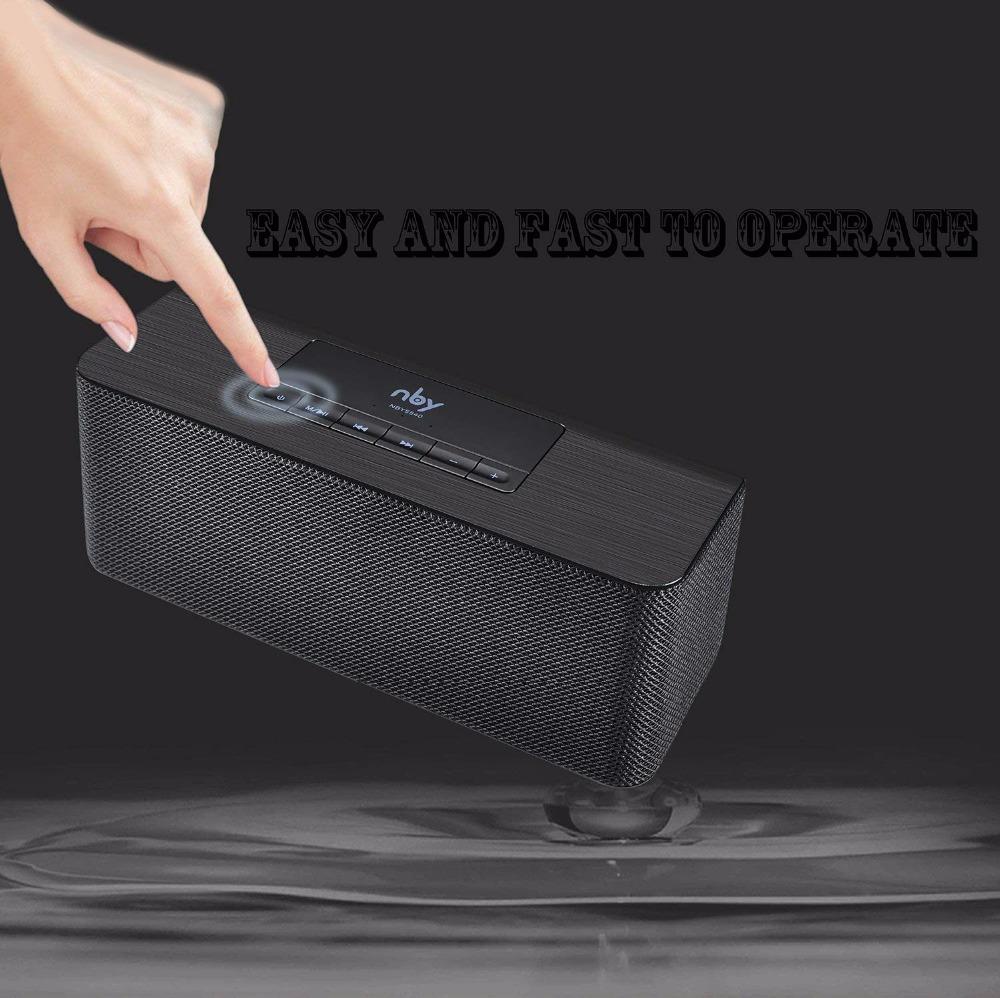 NBY 5540 Loa không dây Di động loa Bluetooth Stereo âm thanh 10W System Music Subwofer Cột hỗ trợ TF Card FM cho điện thoại Color: Red