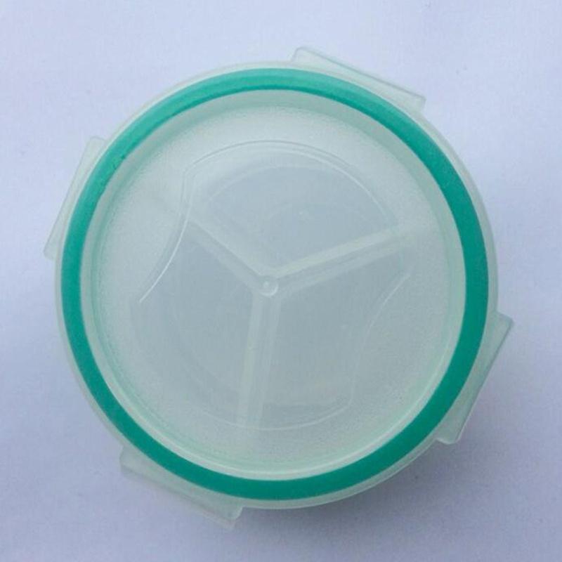 1 Hộp Nhựa Tròn Trong Suốt 3 Ngăn Đựng Trang Sức Tiện Lợi