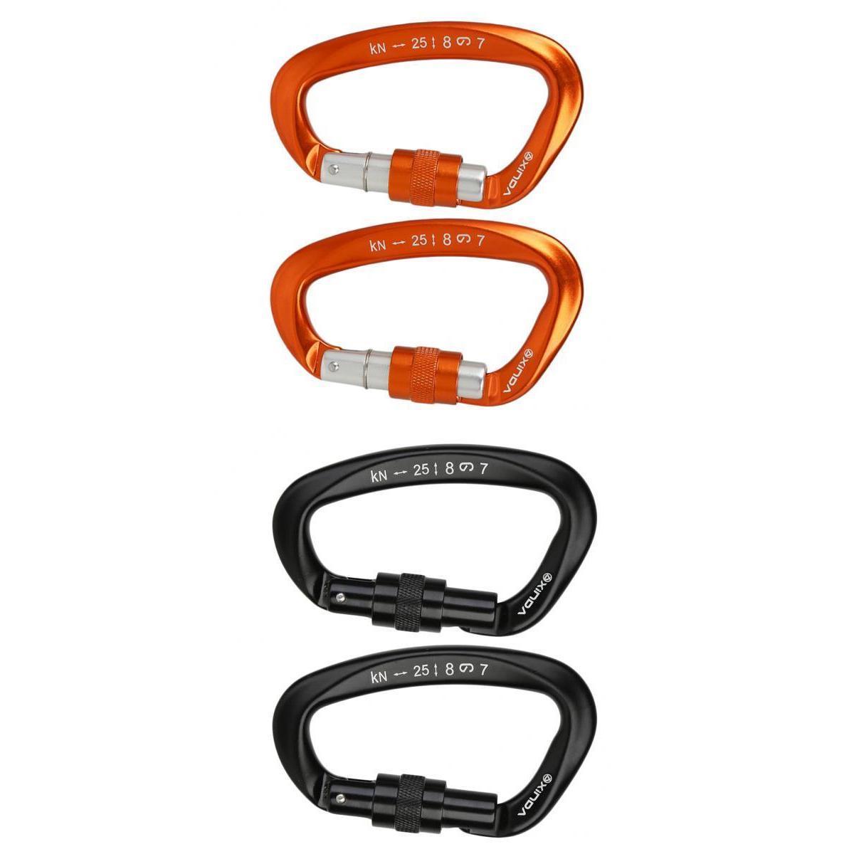 4x Mountaineering Climbing Equipment Carabiner Screw Lock 25KN