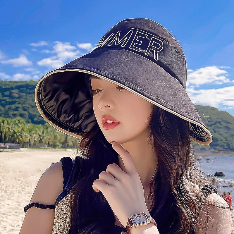 Mũ tai bèo rộng vành chống nắng tia UV hở chóp đi biển du lịch thời trang cao cấp nữ TB35