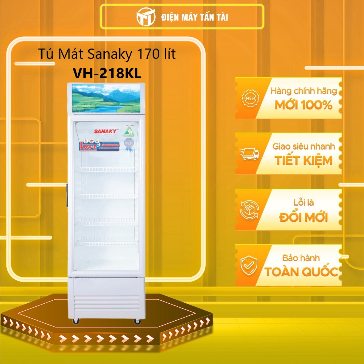 Tủ Mát Sanaky VH-218KL (170L) - Hàng Chính Hãng - Chỉ Giao Tại HCM