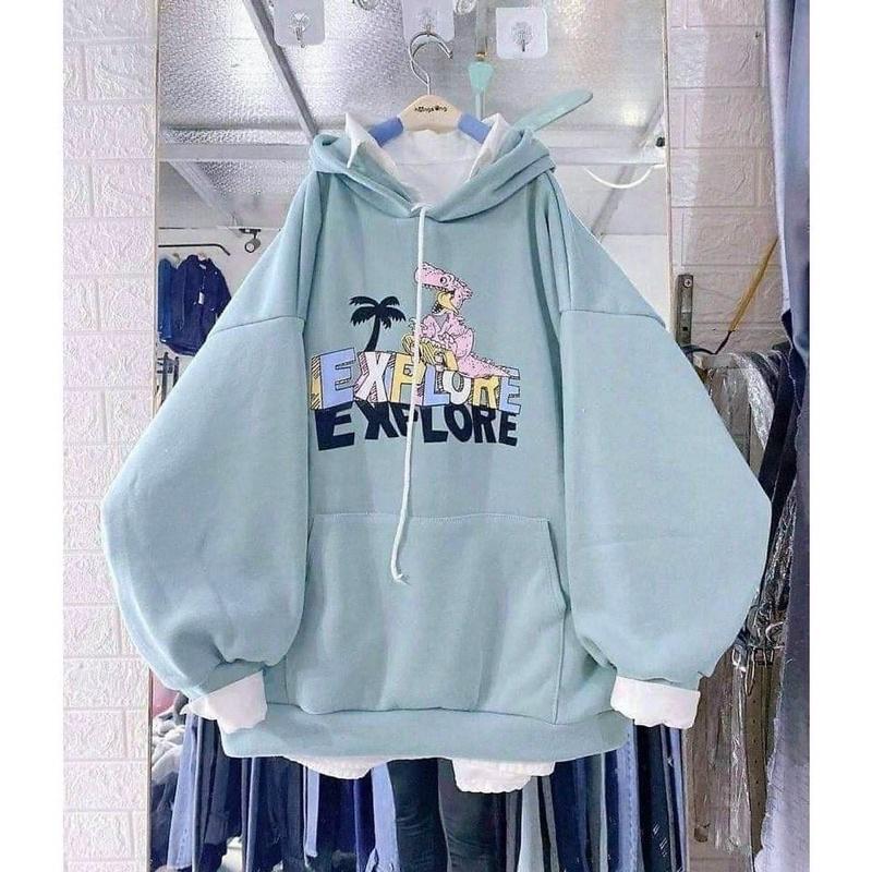 Áo hoodie nỉ ngoại tay phồng ulzzang nam nữ