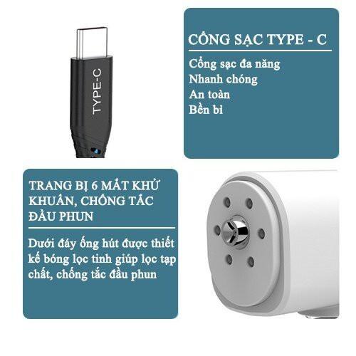 Súng Phun Khử khuẩn Cầm Tay NANO, Máy Xịt Khử Khuẩn Tia Cực Tím 400ml Thế Hệ Mới