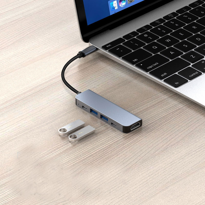 Hub Chuyển Đổi USB TypeC 5 Trong 1 SeaSy, 1 Cổng HDMI 4k, 2 Cổng USB 3.0, 1 Cổng TypeC, 1 Cổng Sạc PD, Kết Nối Với Hầu Hết Các Thiết Bị, Dùng Cho Macbook/Ipad/Surface/Laptop/Điện Thoại – Hàng Chính Hãng