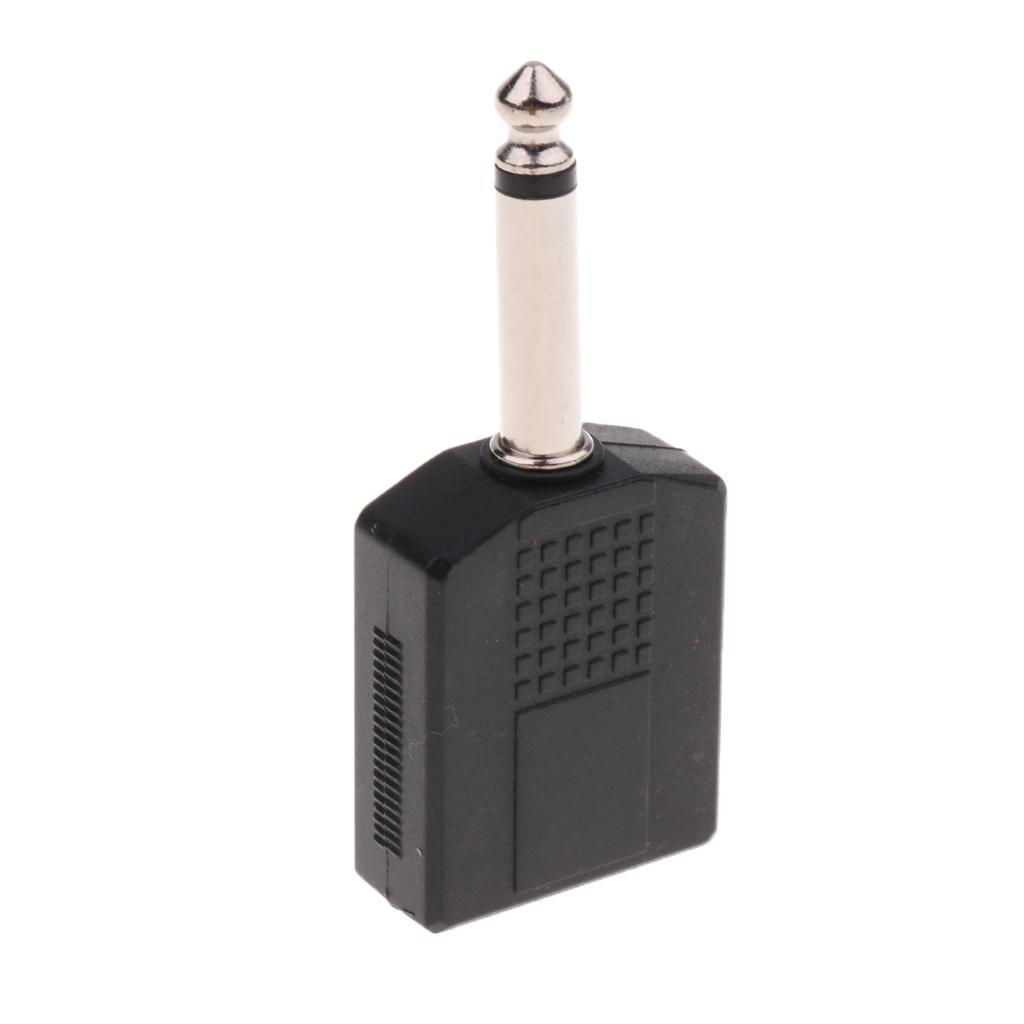 5Pcs 6.5mm/6.35mm Male to 2 Female Audio Adapter Y Splitter