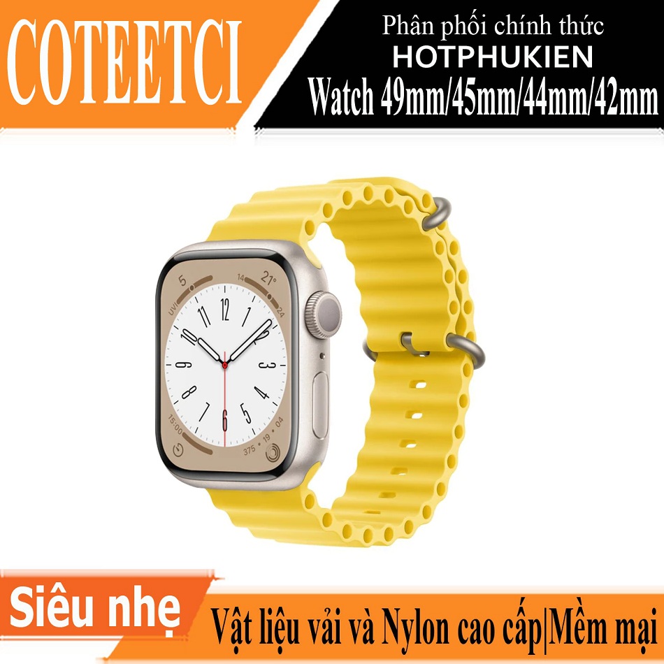 Dây đeo thay thế dành cho Apple Watch Ultra 49mm / 45mm / 44mm / 42mm hiệu COTEETCI Ocean Strap Watchband (thiết kế tinh tế, lịch lãm sang trọng, chất liệu cao cấp) - hàng nhập khẩu