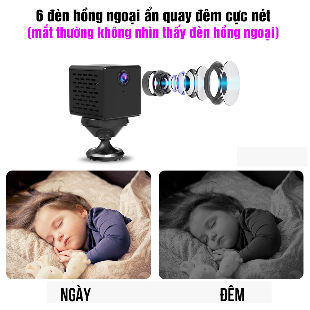 Camera Mini IP Vstarcam C90S 2 Trong 1 Camera Giám Sát Và Camera Hành Trình Ô Tô 2.0M Full HD 1080P WiFi Siêu Nhỏ Gọn, Hồng Ngoại Ẩn Ban Đêm, Xem Trực Tiếp Từ Xa Bằng Điện Thoại, PC, iPad - Hàng Chính Hãng