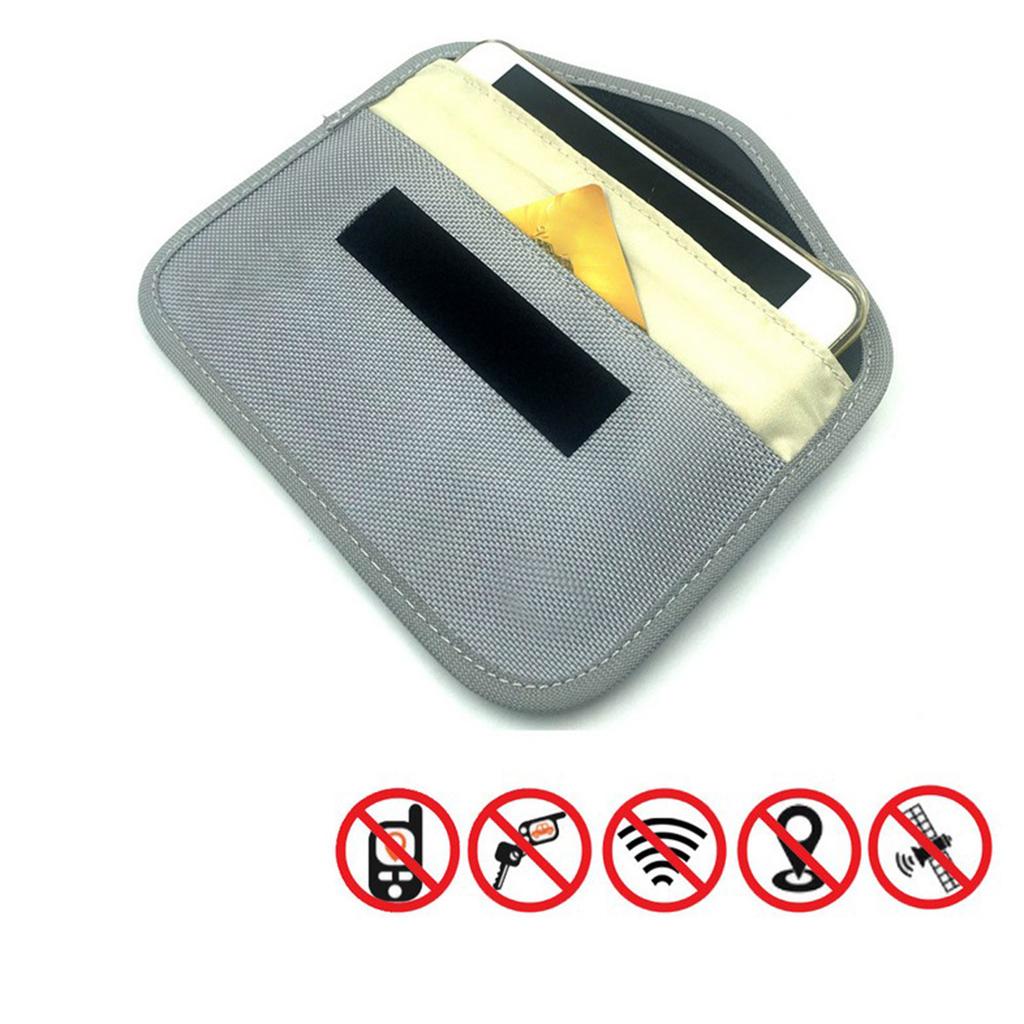 2Pcs Signal Blocking Bag Anti-Radiation Signal Shielding Pouch Wallet Cases