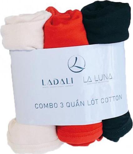 Combo 3 quần cotton Ladali QCT01 - Đen/Đỏ/Da