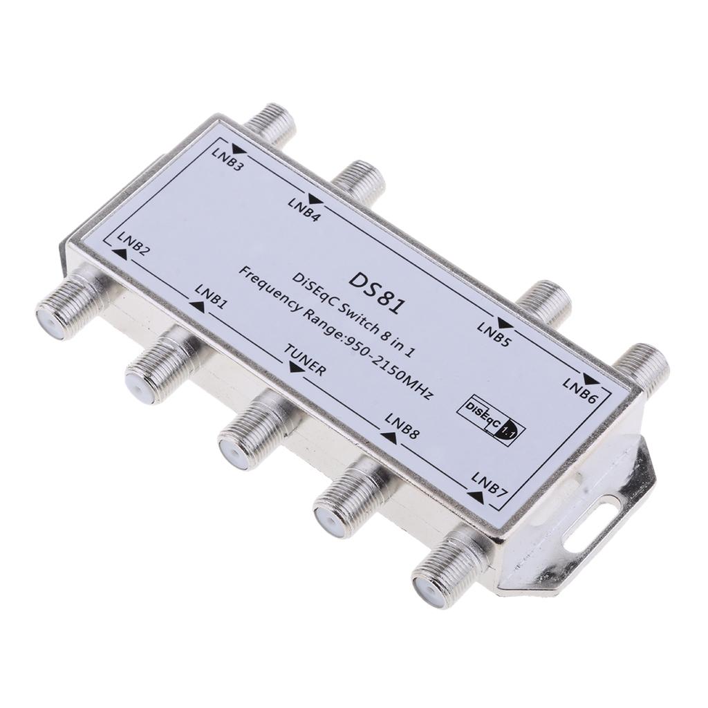 Satellite Switch Max 8 Output Multi Video Path Multi Switch DS81 Silver