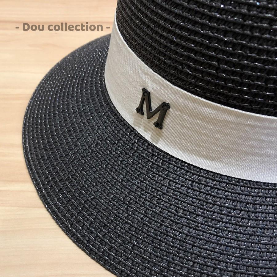 Nón Cói Vành Nhỏ Phối Dây Đính Chữ ''M'' Đi Biển Phong Cách Hàn Quốc - Mã NC020