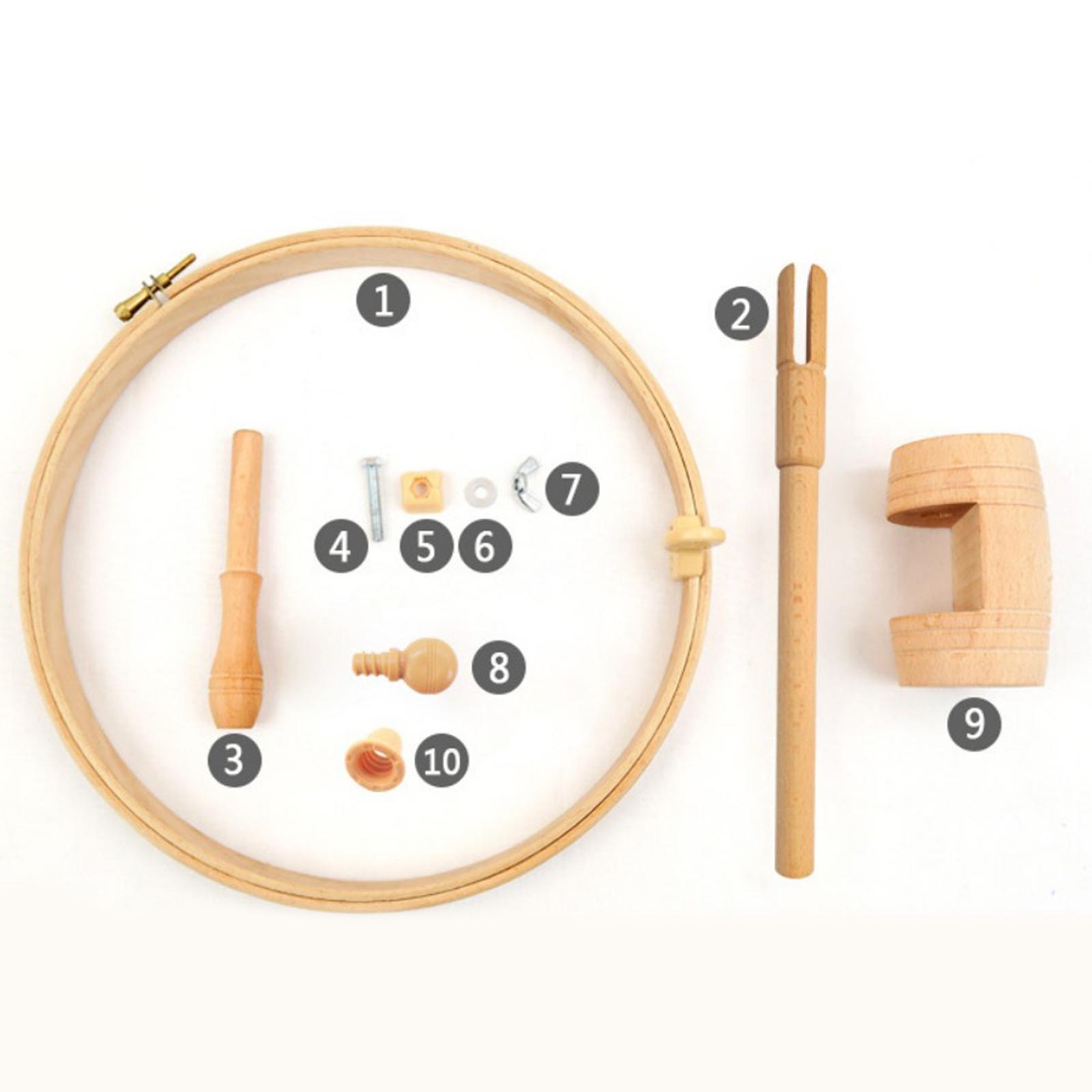 Wooden Frame Cross Stitch Embroidery Hoop Holder  Needlework Sewing Tool