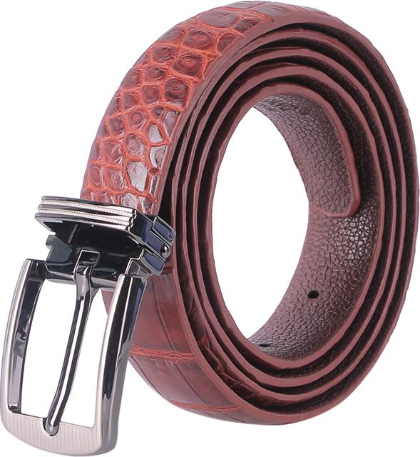 Thắt Lưng Nữ Da Cá Sấu Nguyên Con Bụng Huy Hoàng HT5215 - Nâu Đỏ