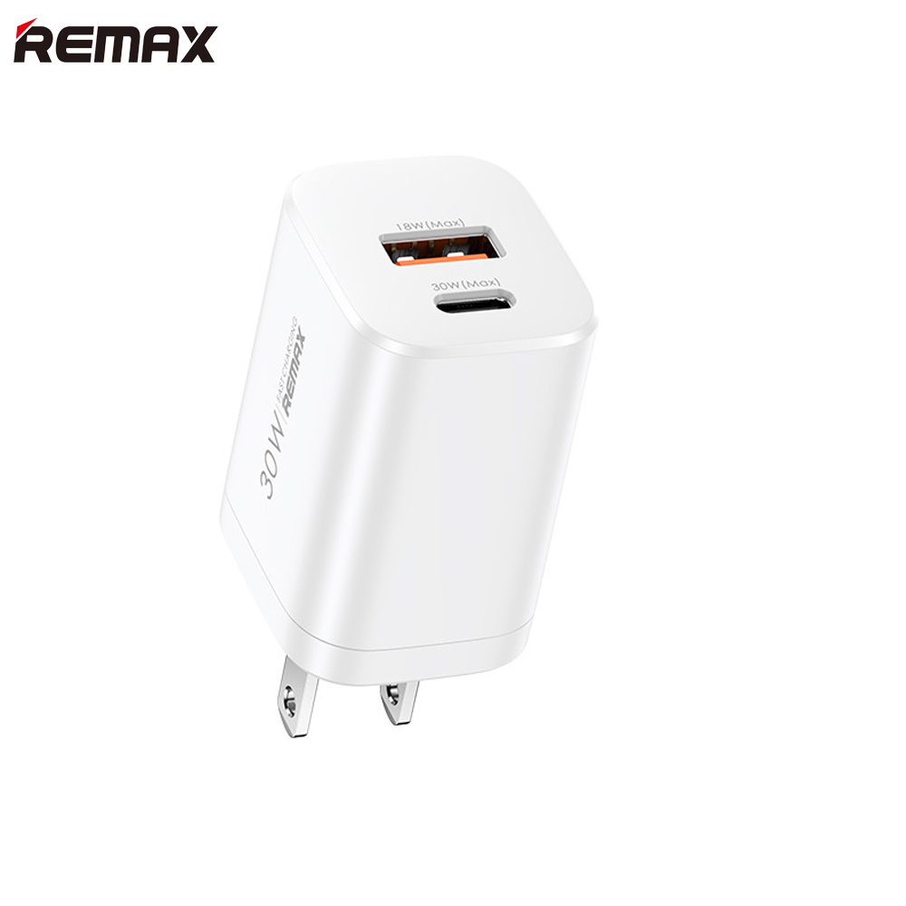 Củ sạc nhanh 30W công nghệ GaN Remax RP-U6 chuẩn kép QC+PD - Hàng chính hãng