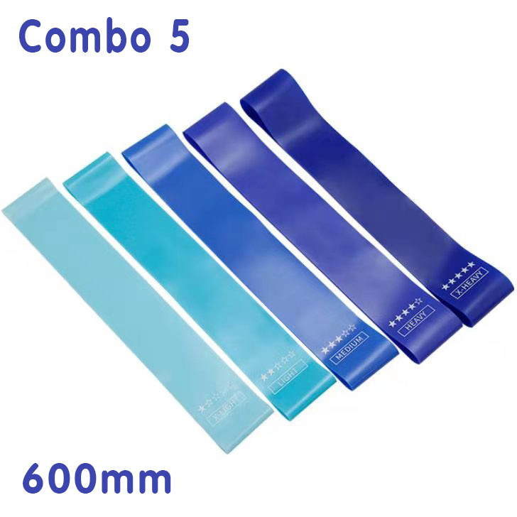 Combo 5 dây mini Band, Dây cao su kháng lực Miniband đa năng tập Mông Đùi Chân, độ kháng lực cao UTi Sport