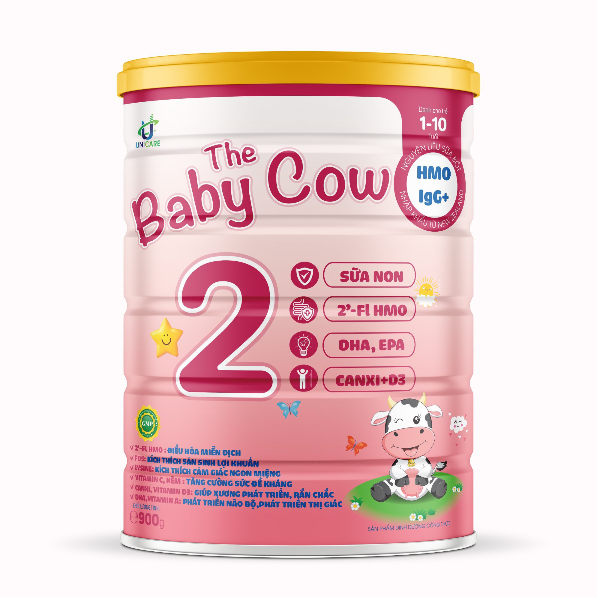 Combo 4 lon Sữa Non The Baby Cow 2 (900gr)