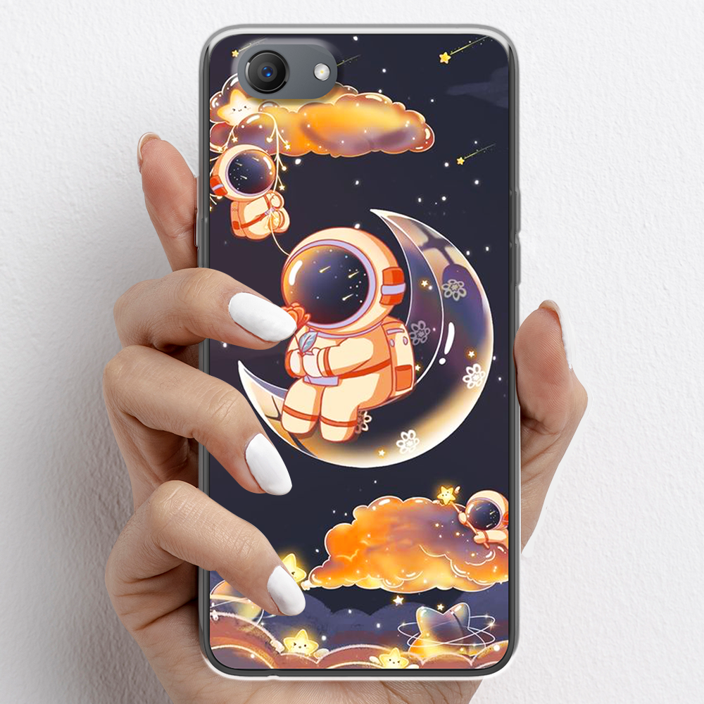 Ốp lưng cho Oppo F7, Oppo F7 Youth nhựa TPU mẫu Phi hành gia thủy tinh
