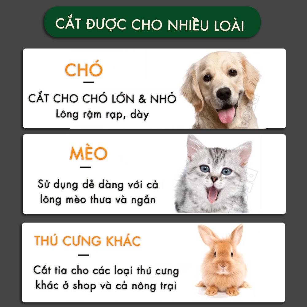 Tông đơ điện cắt tỉa lông thú cưng chuyên nghiệp Kemei KM-CW22 TẶNG kềm, lược chải lông, dũa móng và phụ kiện khác