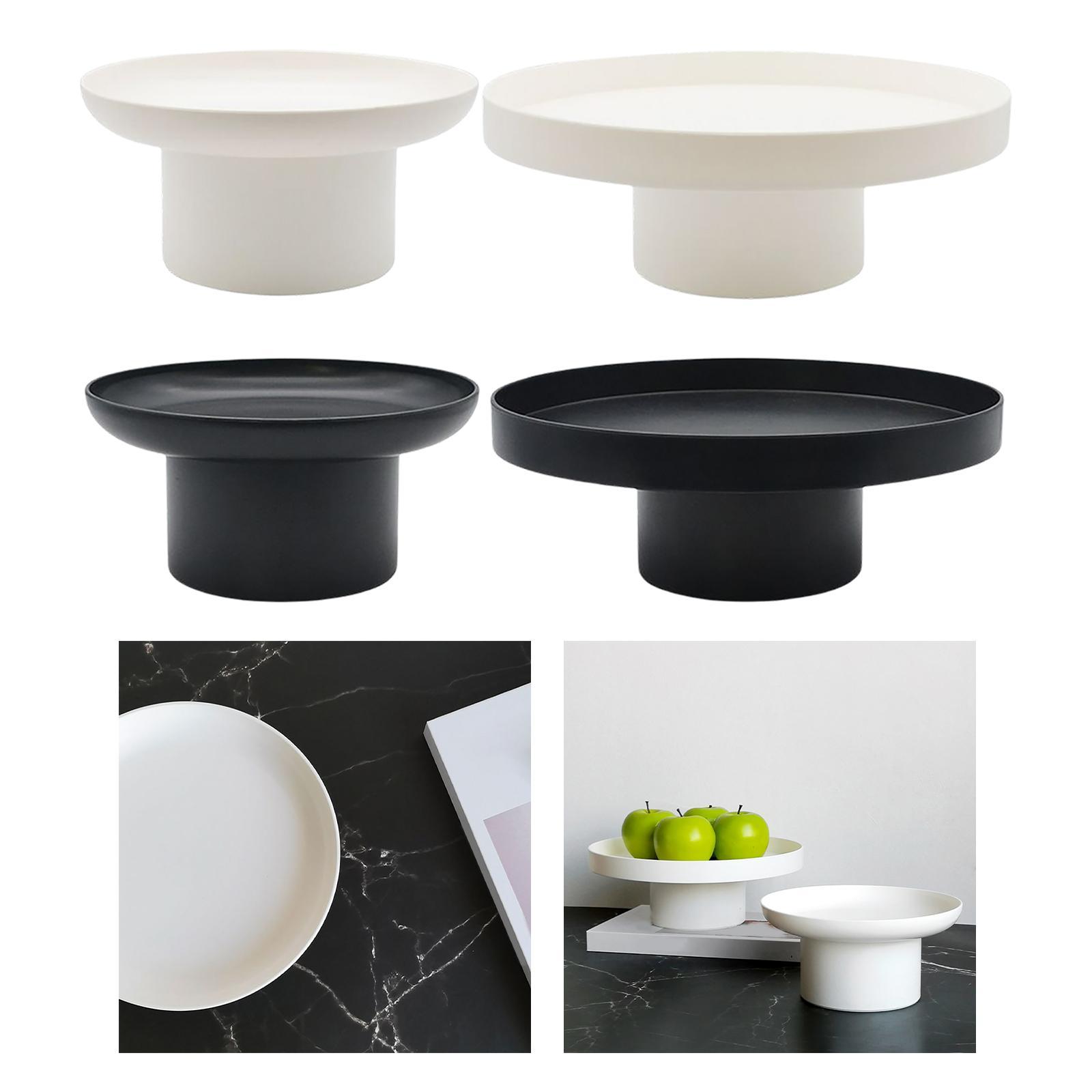 Round Stand Tray Cake Plate for Dessert Pastry Fruit Small White
