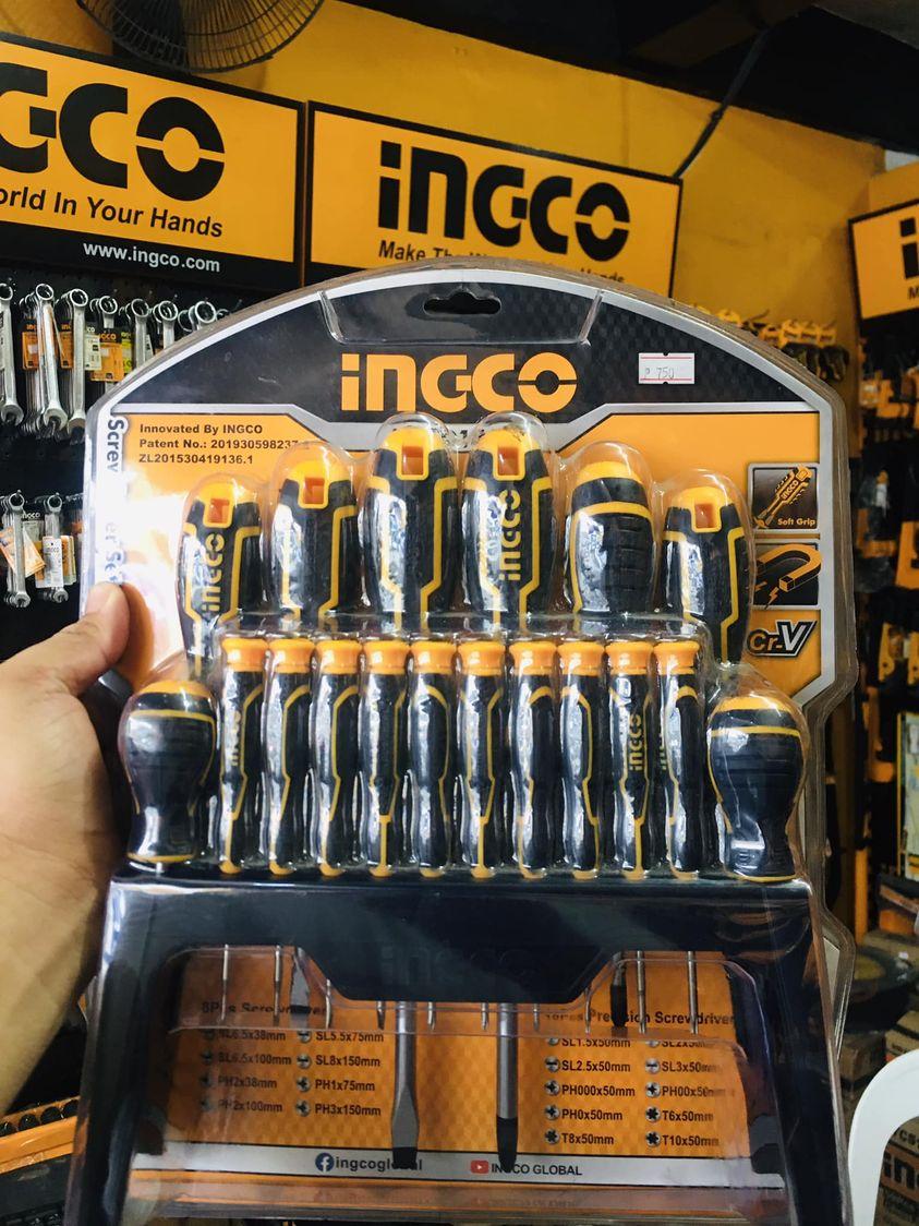 BỘ TUỐC NƠ VÍT (TÔ VÍT) 18 CHI TIẾT INGCO HKSD1828 - HÀNG CHÍNH HÃNG