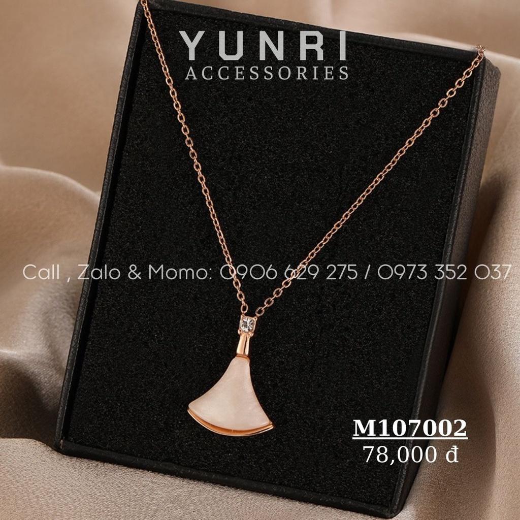 Dây chuyền nữ mảnh ngọc tam giác thiết kế thanh lịch sang trọng YUNRI ACCESSORIES M107002