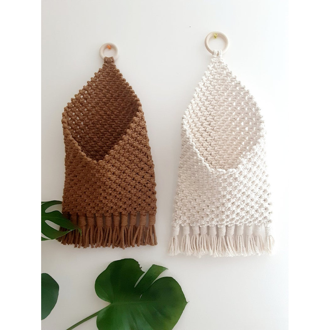 Túi Macrame treo tường tiện lợi TM01- Đựng đồ tiện dụng, lưu trữ đa năng, trang trí nhà cửa