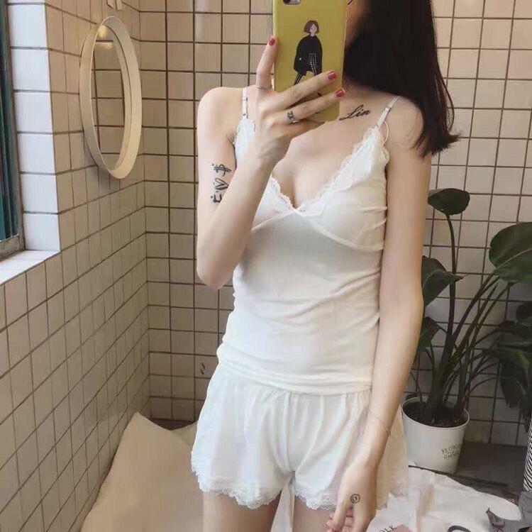 BỘ NGỦ NỮ PHỐI REN CÓ ĐỆM NGỰC CAO CẤP