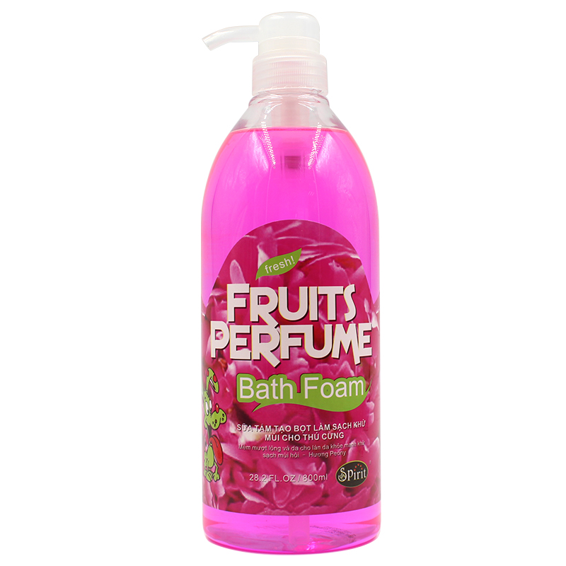 Sữa tắm chai lớn cho chó mèo siêu thơm siêu tiêt kiệm - Genyo Fruit Shampoo Chai 800ml