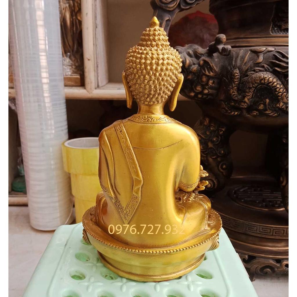 Tượng phật dược sư bằng đồng cao 21cm, tượng phật dược sư