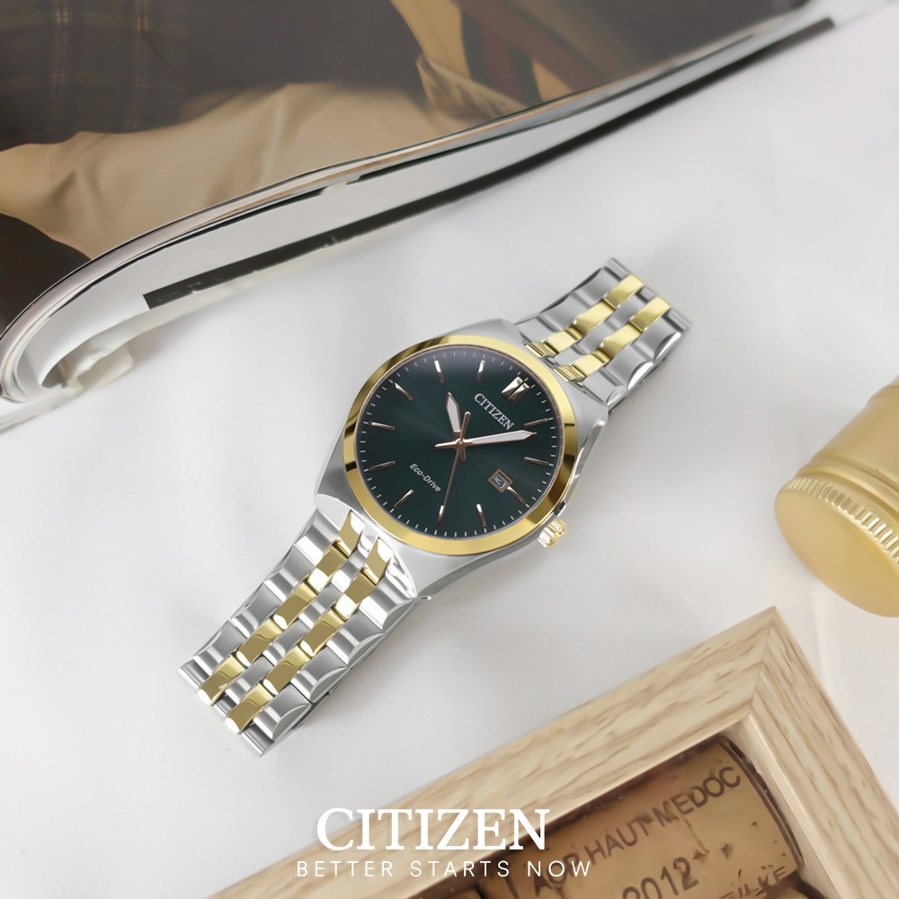 Đồng Hồ Nam Citizen Dây Kim Loại Máy Eco-Drive BM7339-89X - Mặt Trắng (38mm)