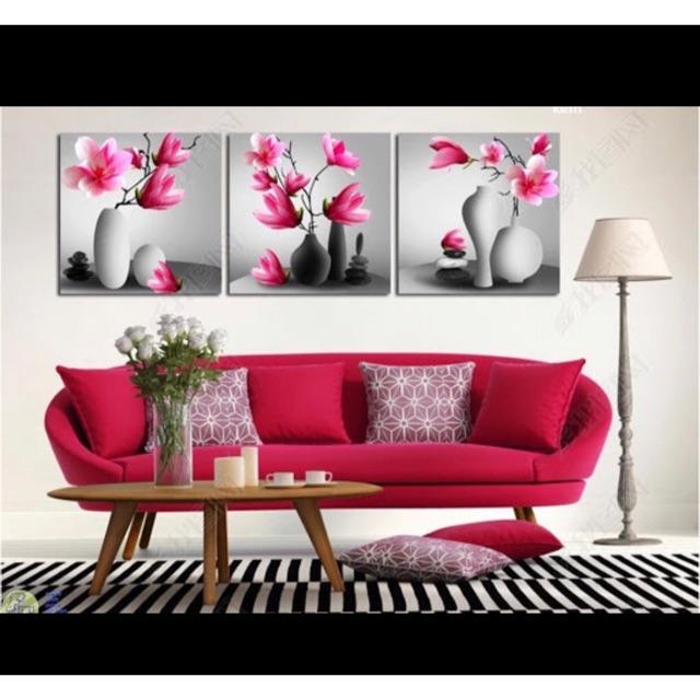 Tranh thêu chữ thập bình hoa Lan mn0149 kt 150x55 cm