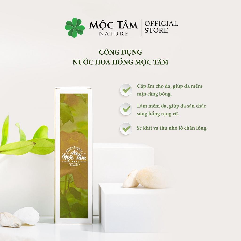 Nước Hoa Hồng Mộc Tâm 100ml - Chiết Xuất Thảo Mộc Cân Bằng pH, Se Khít Lỗ Chân Lông Cho Da Săn Chắc Mềm Mịn