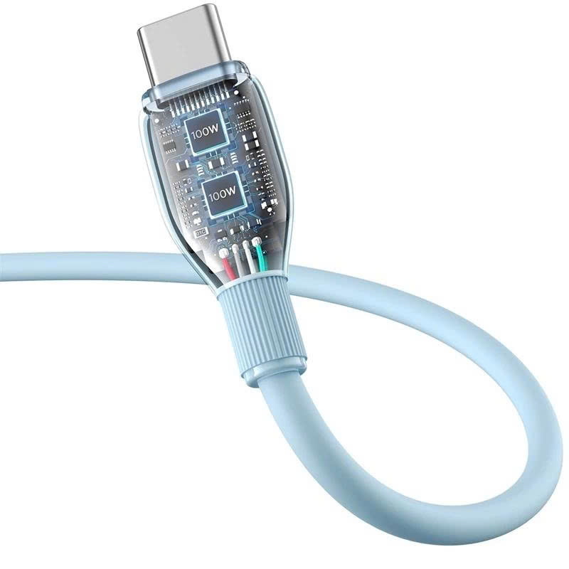 Cáp Sạc Siêu Nhanh Baseus Pudding Series Type-C to Type-C 100W - Hàng nhập khẩu