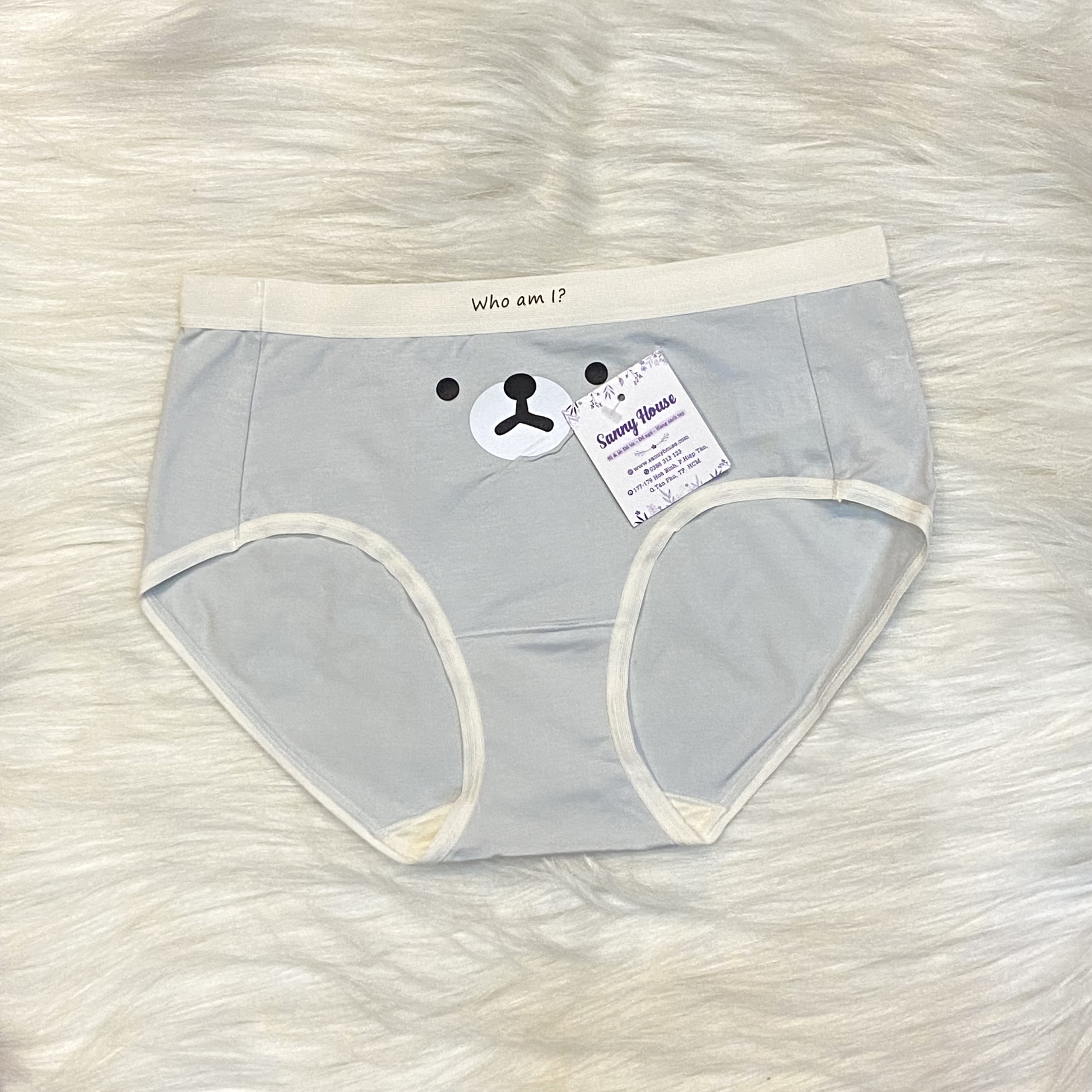 Quần lót nữ 23077 cotton gấu ôm nguyên mông dễ thương
