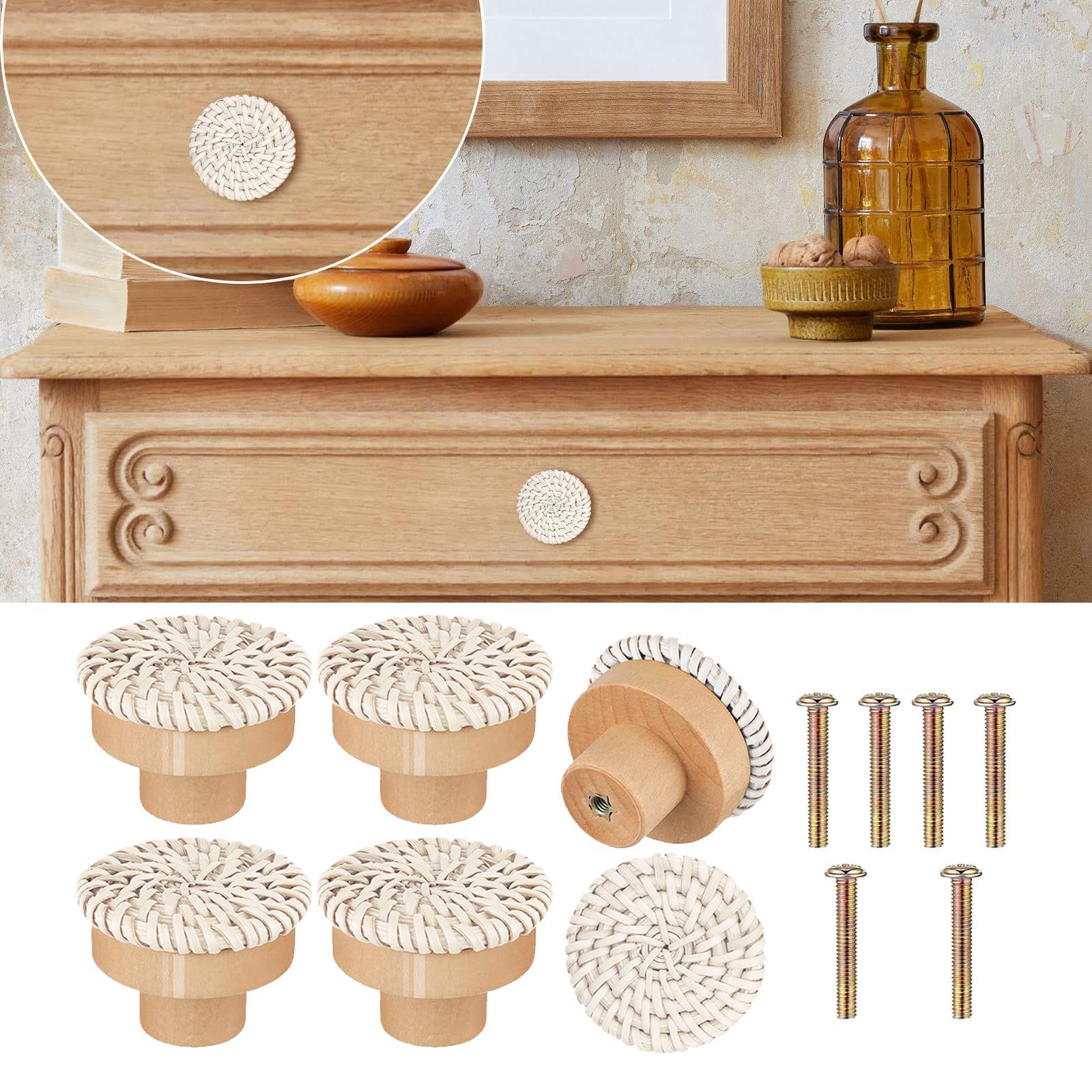 Rattan Dresser Knobs Cabinet Knobs Cabinet Pull Door Handle for Door Drawer