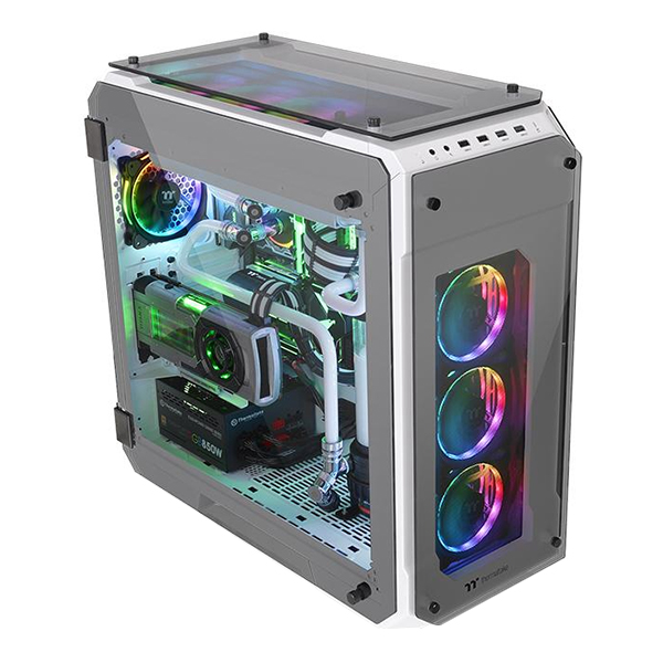 Vỏ Case Máy Tính Thermaltake View 71 Tempered Glass Snow Edition CA-1I7-00F6WN-00 E-ATX - Hàng Chính Hãng