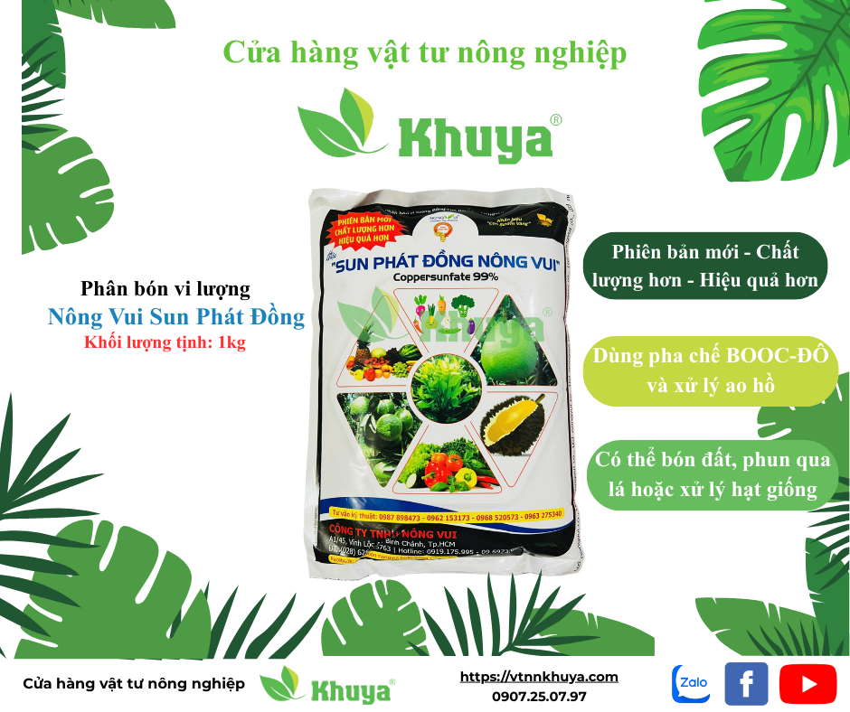 Phân bón vi lượng Sun Phát Đồng Nông Vui 1kg