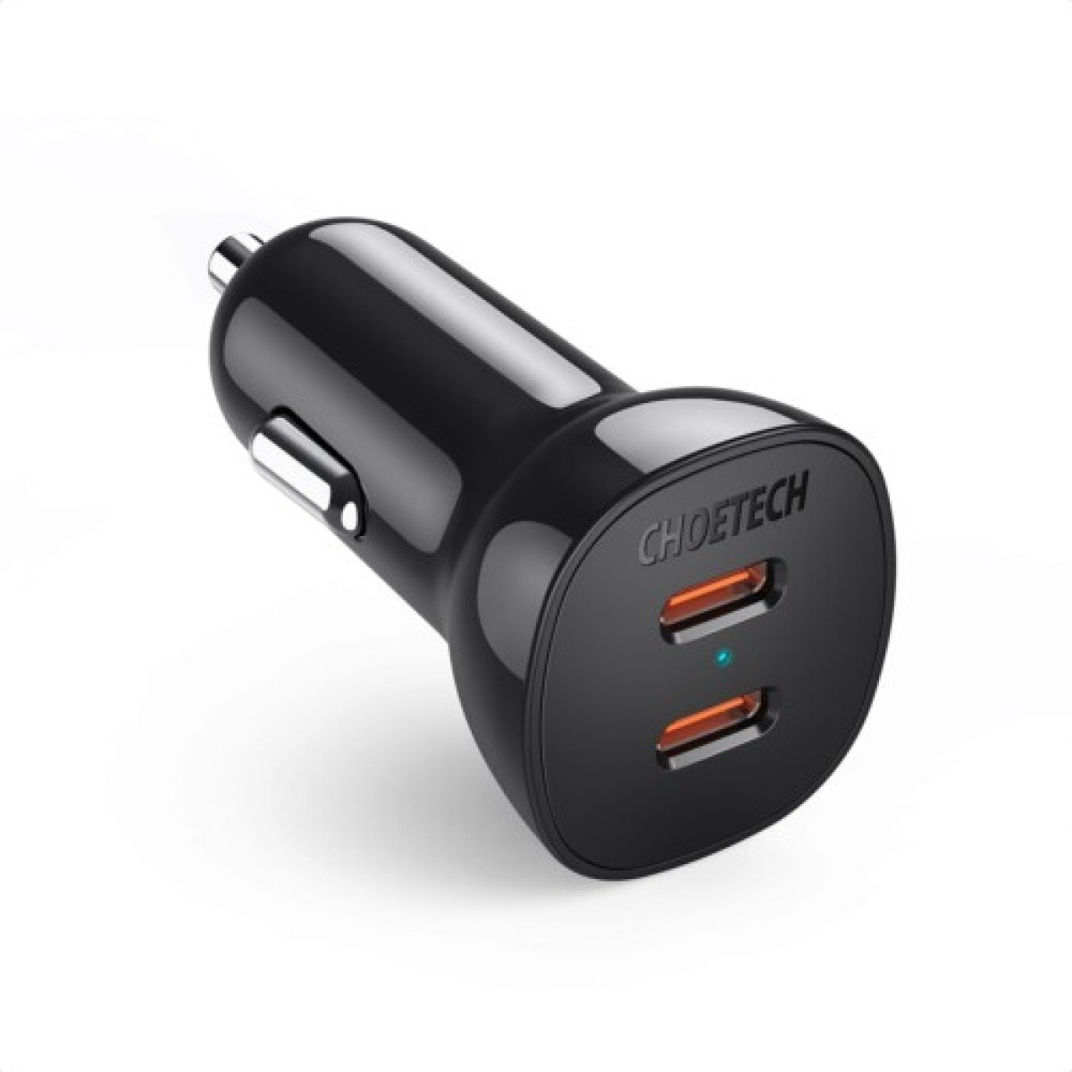 Củ Sạc Điện Thoại Ô Tô Choetech 40W Dual Type-C Fast Car Charger - Hàng Chính Hãng