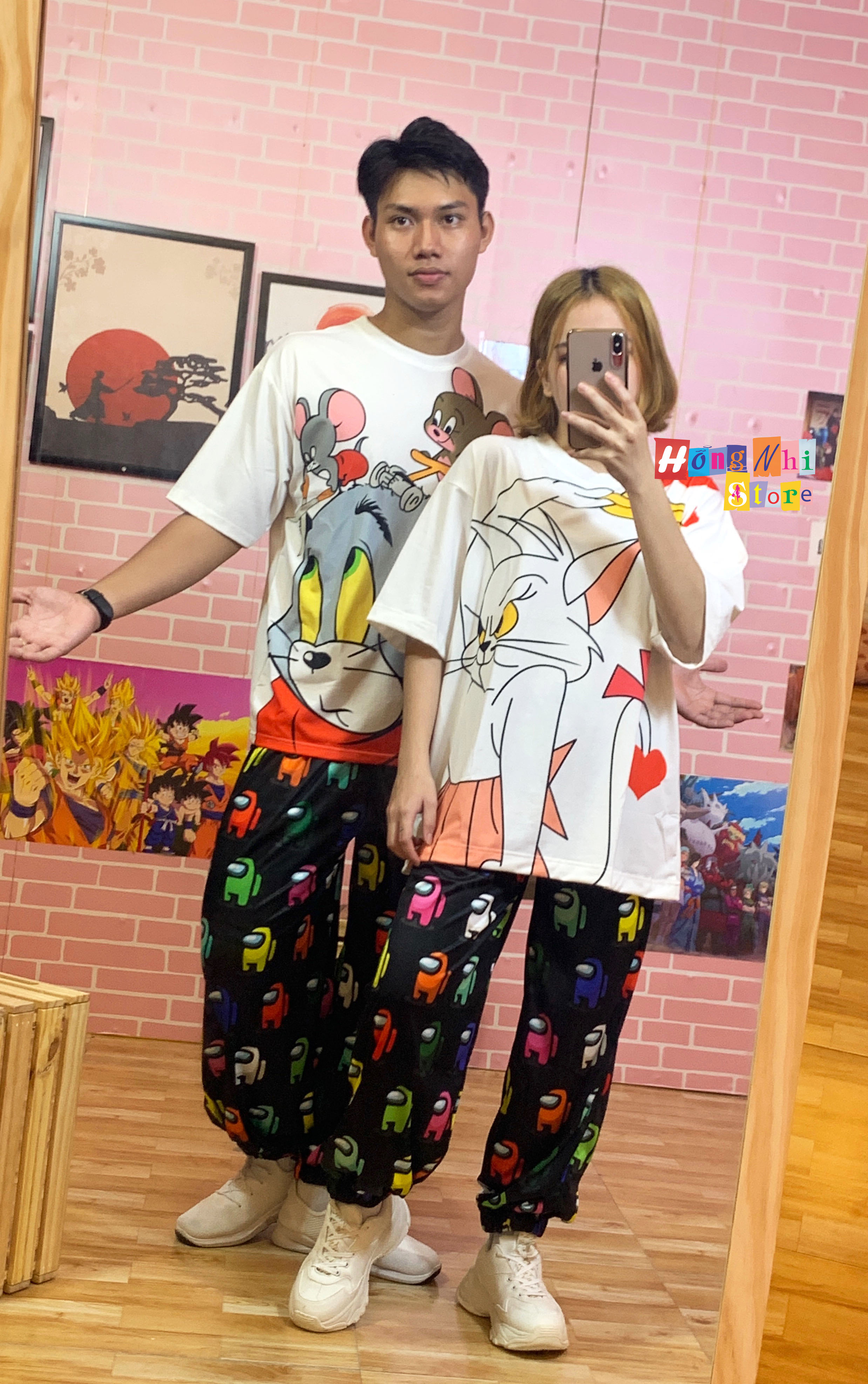 Quần Hoạt Hình Dài Bo Lai Hình Lego Cartoon Pant V2 Oversize Ulzzang Unisex - MM