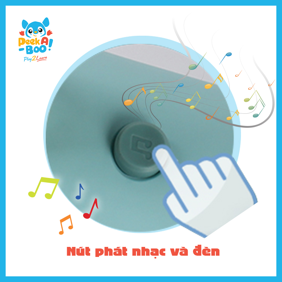 Xe Chòi Chân PEEK A BOO Kèm Đèn Và Nhạc Cho Bé PAB024