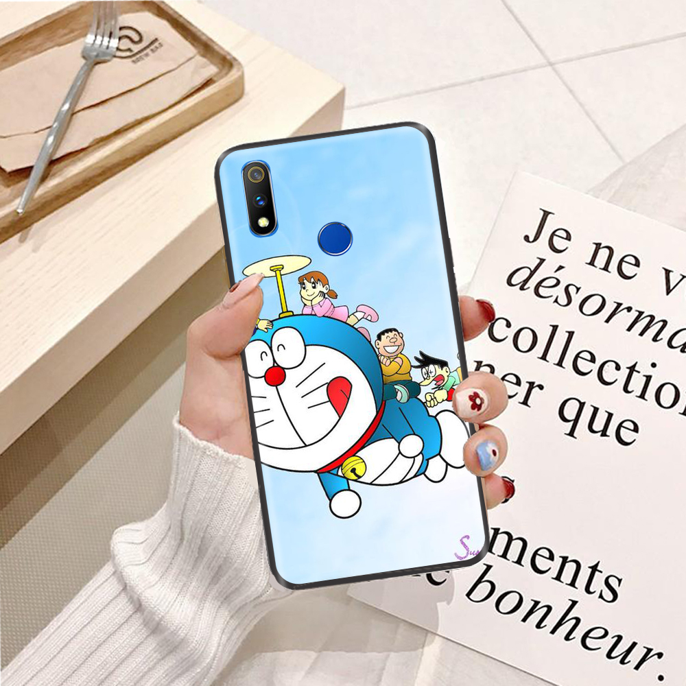 Ốp lưng điện thoại Realme 3 Pro viền silicon dẻo TPU  hình Doremon Phiêu Lưu - Hàng chính hãng