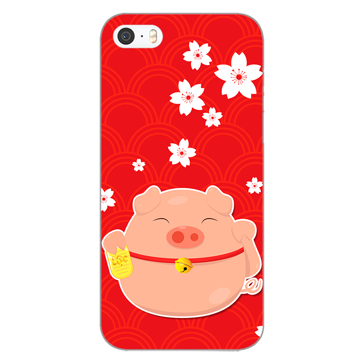 Ốp lưng dẻo cho điện thoại Apple iPhone 5 / 5s _Cute Pig 02