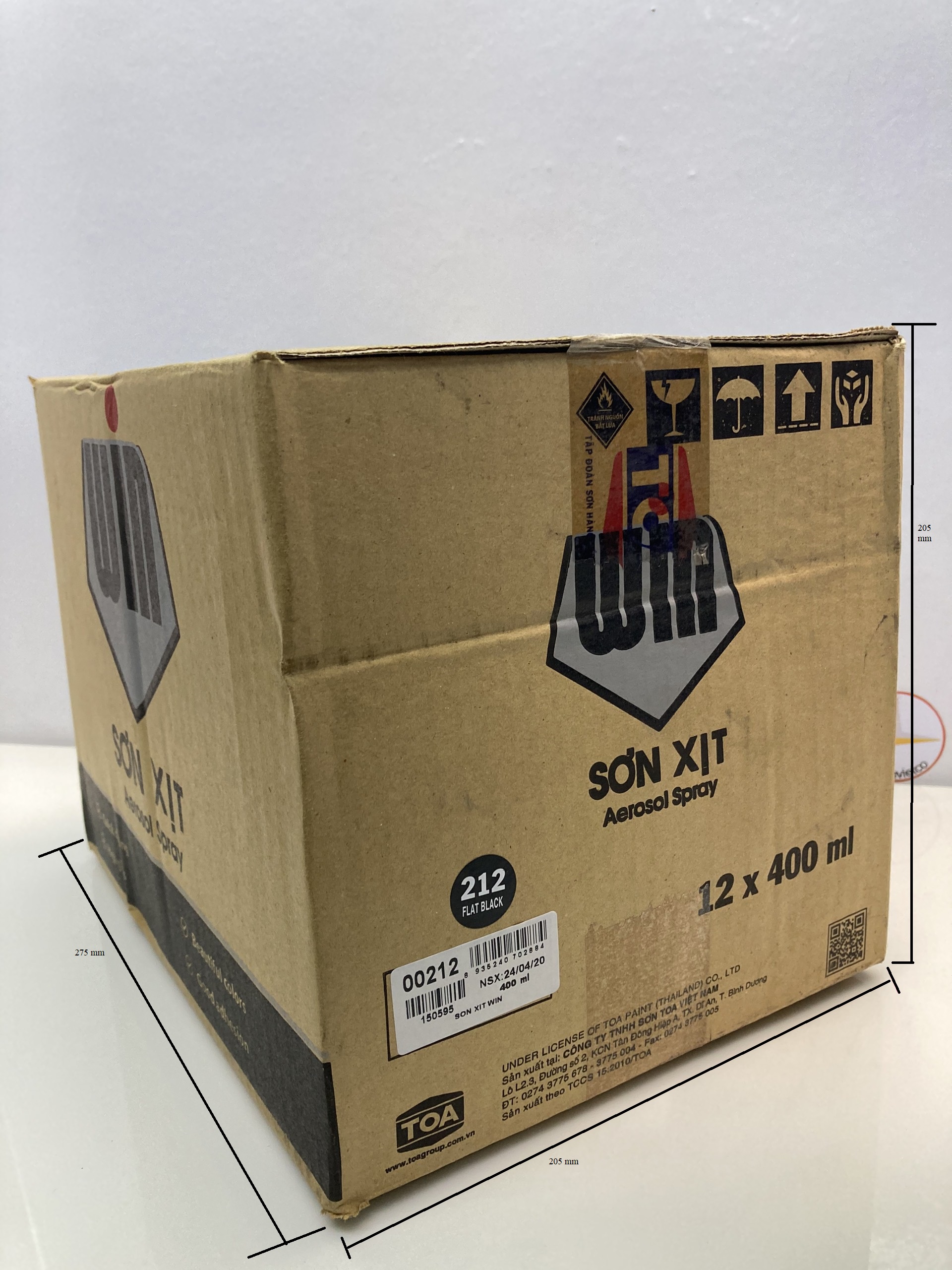 Sơn xịt Win màu đỏ nâu 222 400ml
