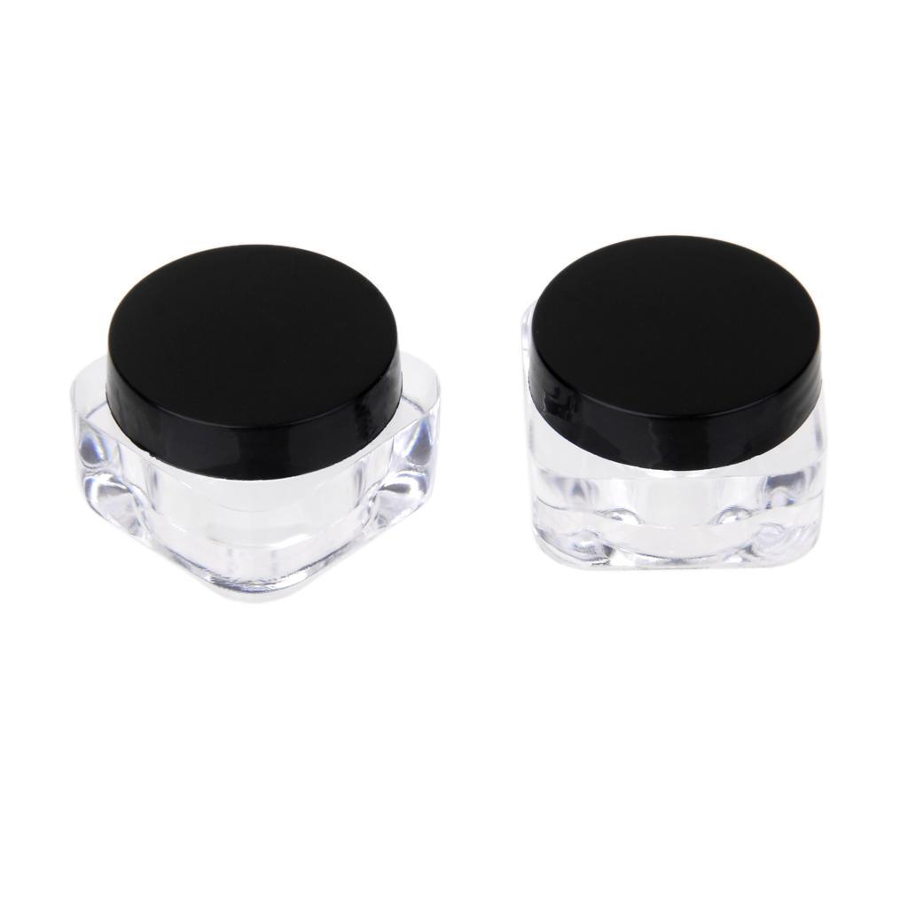 2Pcs Cosmetic Empty Jar Pot Eyeshadow Makeup Face Cream Lip Balm Container