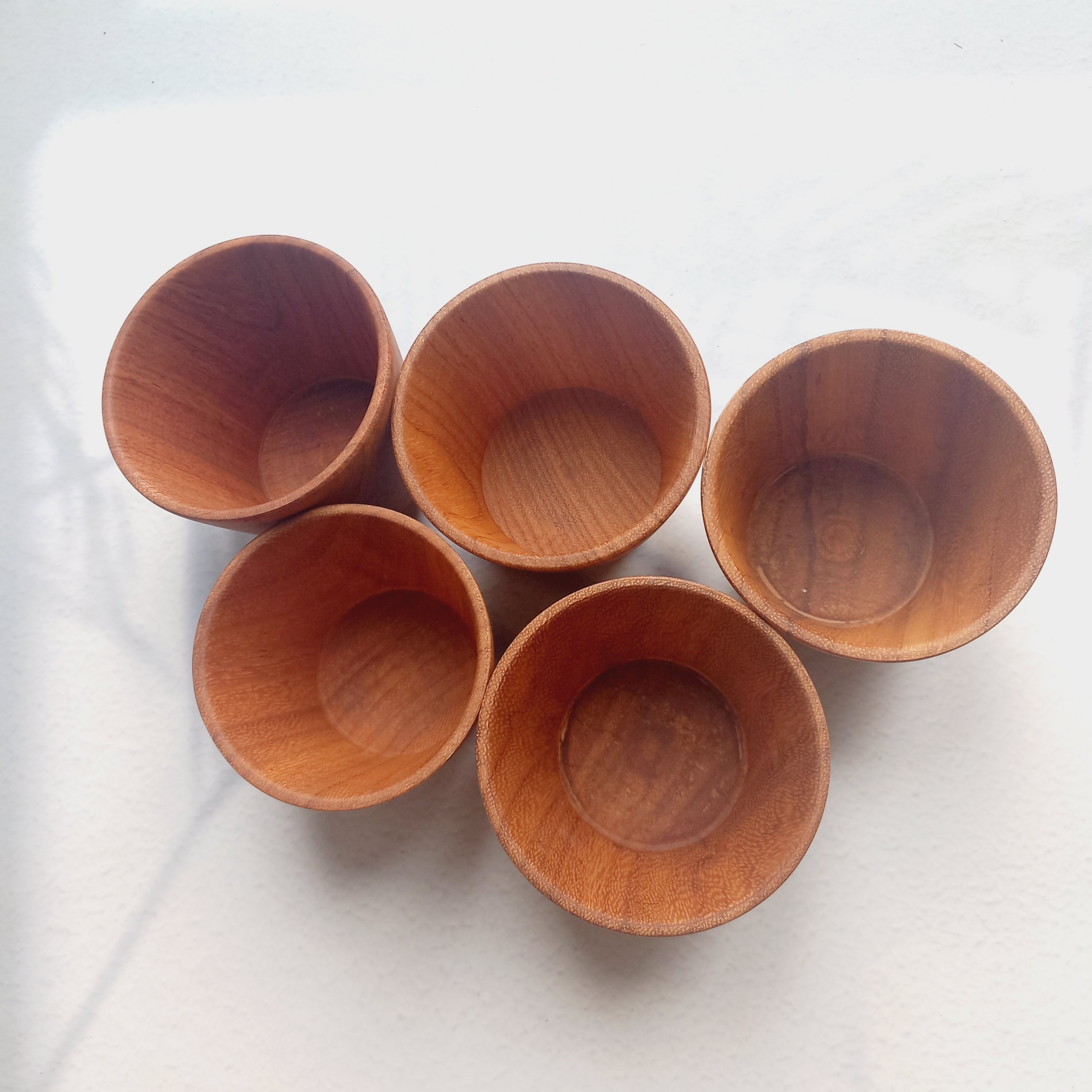 Cốc Gỗ Gõ Màu Cam Thân Trụ Xinh Xắn 7x8cm Uống Nước, Trà, Cà Phê, Cốc Gỗ Decor Trang Trí Chụp Ảnh Của Vitrapro
